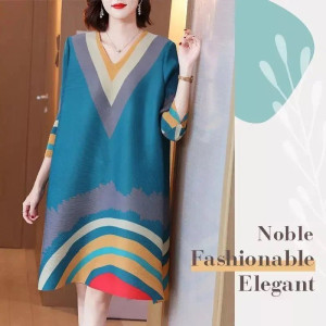 V-NECK NOBLE ELEGANT LOOSE DRESS