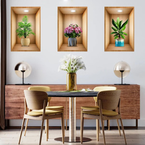 Hot Sale 49% OFF-3D Flowers Vase Wall Sticker