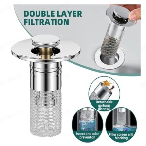 Isolate odor and prevent cockroaches-Stainless Steel Drain Filter
