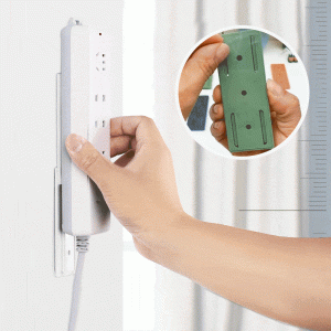 Adhesive Punch-free Socket Holder 1 Set (4 Pcs)