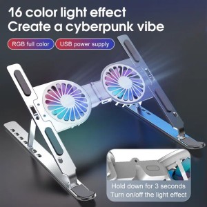 2024 Aluminum Laptop Stand With Cooling Fan