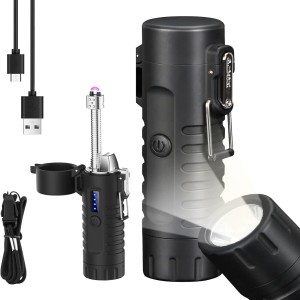 3-in-1 Flashlight, Electric & Plasma Lighter