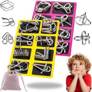 16 pcs Metal Montessori Puzzles with Free bag