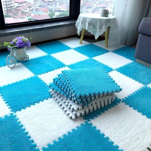 10 Pcs Plush Foam Floor Mat