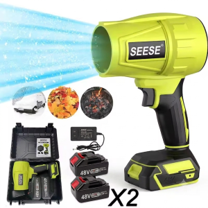 Turbo Jet Blower, Leaf Blower, Strong Turbo Fan with Double battery 