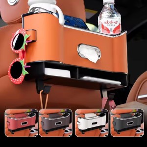Car Backseat Organizer Multifunction Leather Interior Storage Bag