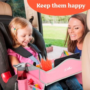 Kids Travel Tray for Car – Mess-Free Activity & Snack Table for Toddlers