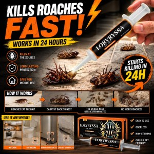 LORVRYSSA Cockroach Gel Bait | Whole-Home Eradication