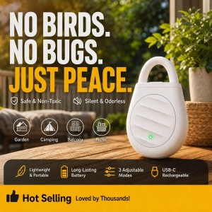 No more trouble from birds, beasts and locusts！Portable Ultrasonic Bird Repellent Keychain