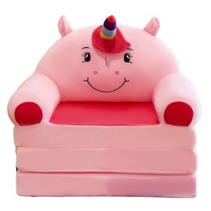 Foldable Cartoon Sofa Children Soft Plush Cute Seat Baby Playing Chair