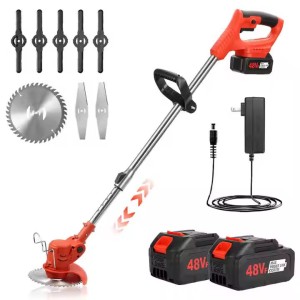 Garden Tools Lithium Battery Electric Rechargeable Grass Cutter Hand Cordless Power String Trimmer 