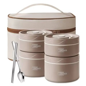 Multi Stainless Steel Lunch Box Set  4 Pcs set