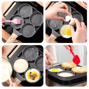 Aluminum 4 Hole Frying Pan 