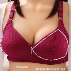 Plus Size Bra Women Underwear Wire Free Comfort Soft Breathable