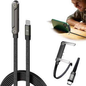 2-in-1 Invisible Holder Charger Cable with Stand, 240W Fast Charging
