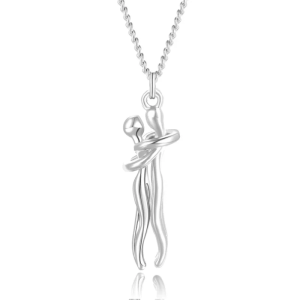 Infinity Hug Pendant Necklace For Lover( Silver)