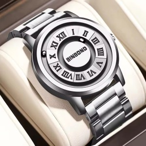 BINBOND Men’s Trendy Waterproof Quartz Magnetic Watch