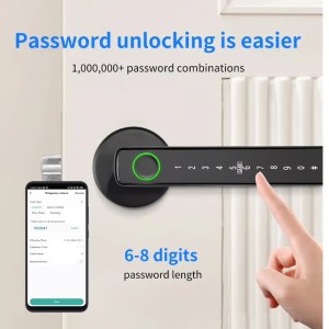 Smart Fingerprint Door Lock Electronic Lock with Password/Key/Card