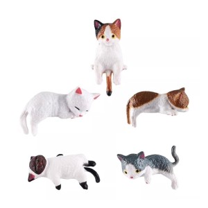 Mini Cat Figurine Set Dashboard & Desktop Decor-5 pcs