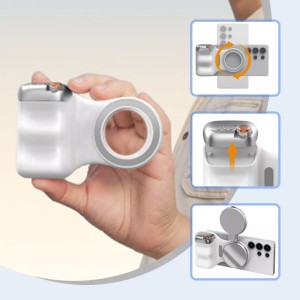 Photo fill light artifact Magnetic Phone Camera Grip