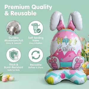 Easter Balloon Large Bunny Egg Standing Balloons