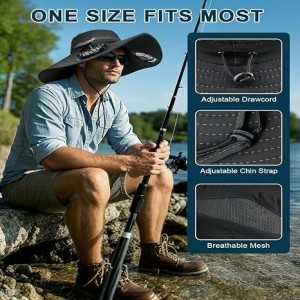 Solar charging fisherman hat with built-in long-life lithium battery fan