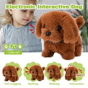 Electric Walking Teddy Bear Husky Stuffed Dog Plush Toy