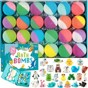 24 pcs FizzToy Surprise Bath Bombs for Kids