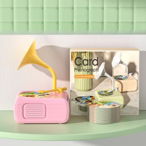 Kids Phonograph with 99 Cards Early Education Phonograph Story Machine