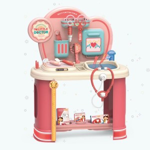 Kids 24 Inch Pink Doctor Medical Tool Table Children Role Play Pretend Doctor Tools Toys