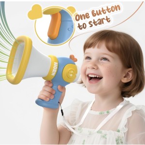 Voice Changer for Kids, Megaphone Toy with 3 Sound Effects Recorder and Music,