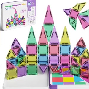 Magnetic 3D Educational Tiles Building Blocks 40-PCS