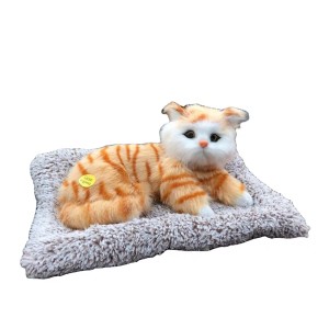 Sleeping cat with meaw sound 