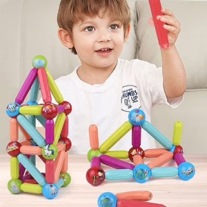 Magnetic Building Sticks, Strong Magnet Educational Construction Toy 