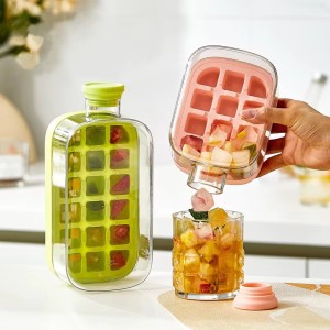 Portable Multi-functional Water Injection Ice Tray Food Juice Straw Cup