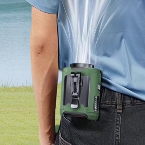 Portable Waist Clip & Neck Fan | USB Rechargeable with LED & Power Ban