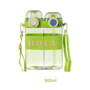 Kids Plastic Double Drink Water Bottle 900 ml