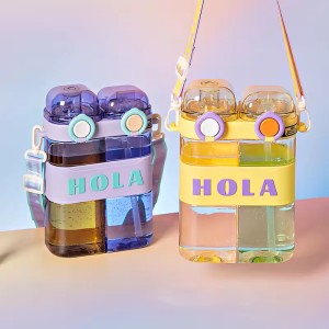 Kids Plastic Double Drink Water Bottle 900 ml