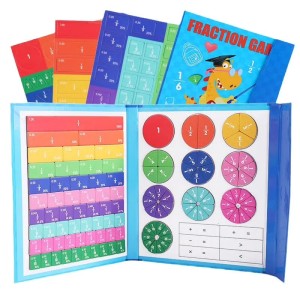 Children Montessori Fraction Puzzle For Magnetic Book