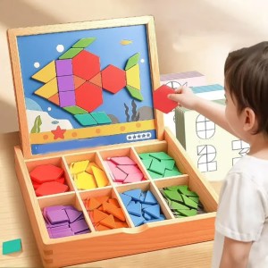 Wooden  Magnetic Pattern  Blocks  Set