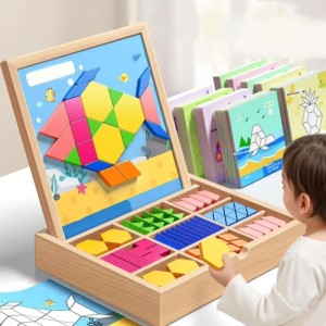 Wooden  Magnetic Pattern  Blocks  Set