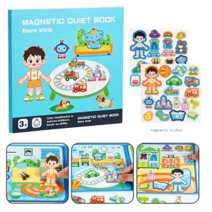 Kids Magnetic Quiet Book Folding Puzzle Scene Early Educational 
