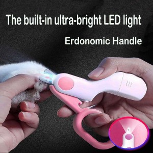 LED Pet Nail Clippers Professional Dog & Cat Trimmers for Safe