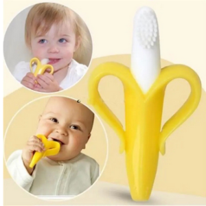 Silicone Teether Brushing Banana Teether 