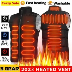  Two-touch LED Controller Heated Vest For Men & Women