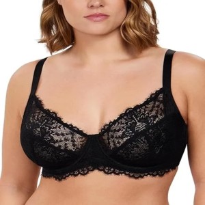 Enchante Unlined Lace Underwire Full CoverageBra